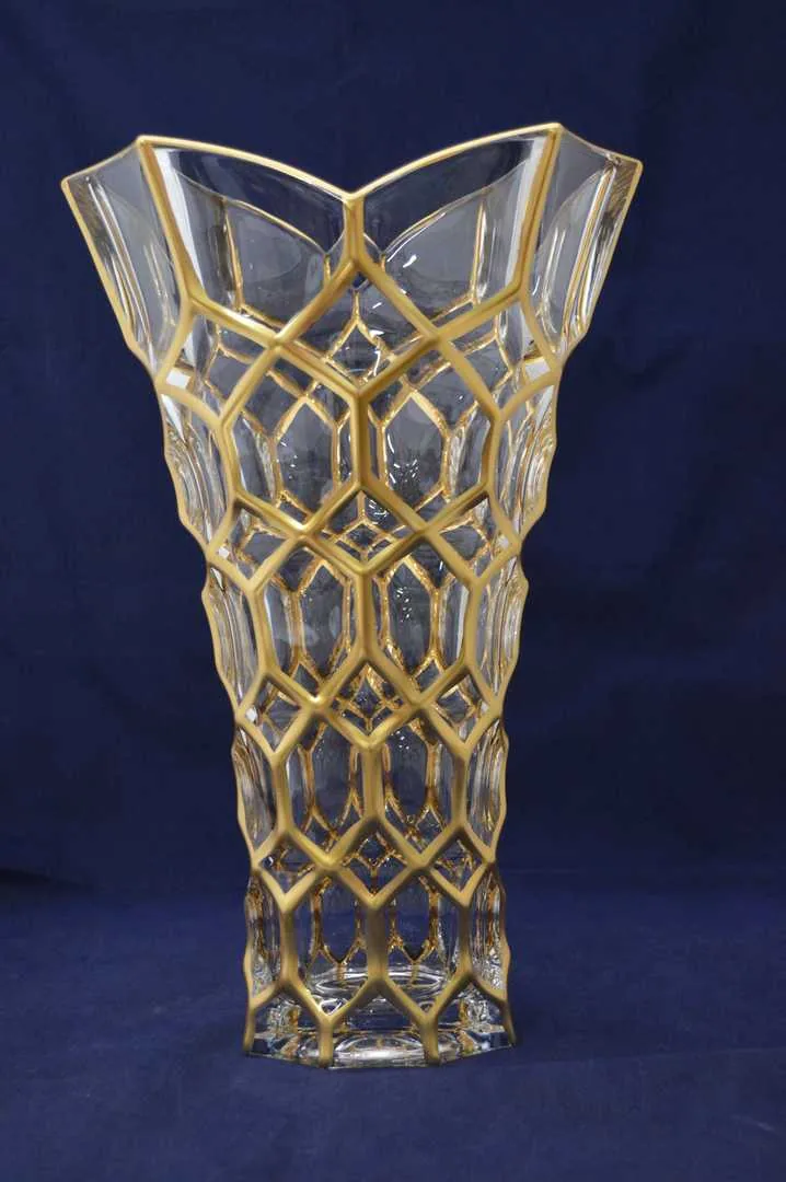 HoneyComb Váza 355 D2 Gold mat